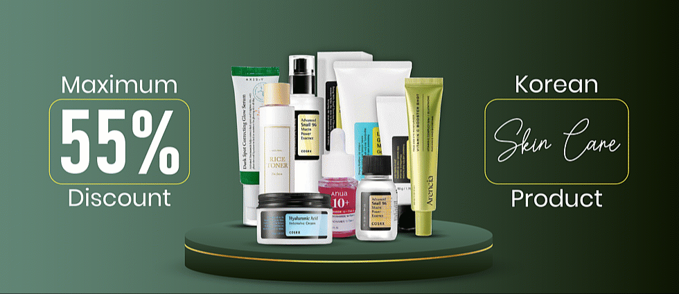 Korean skin care products offer banner
