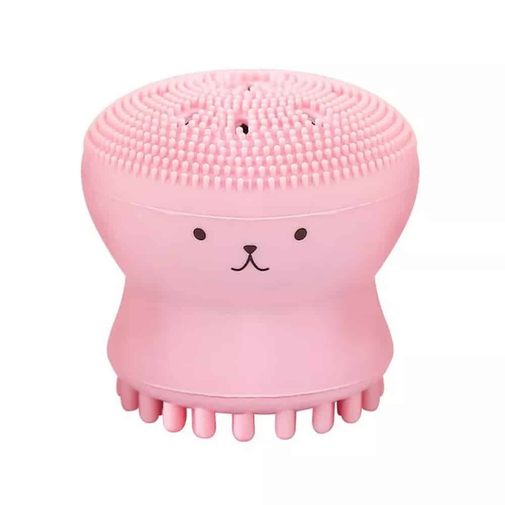 Octopus Silicone Face Cleansing Brush – Pink